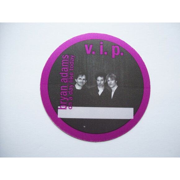 Bryan Adams VIP Backstage Concert Pass Original On A Day Like Today Vintage NOS - Picture 2 of 2